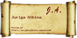Juriga Albina névjegykártya